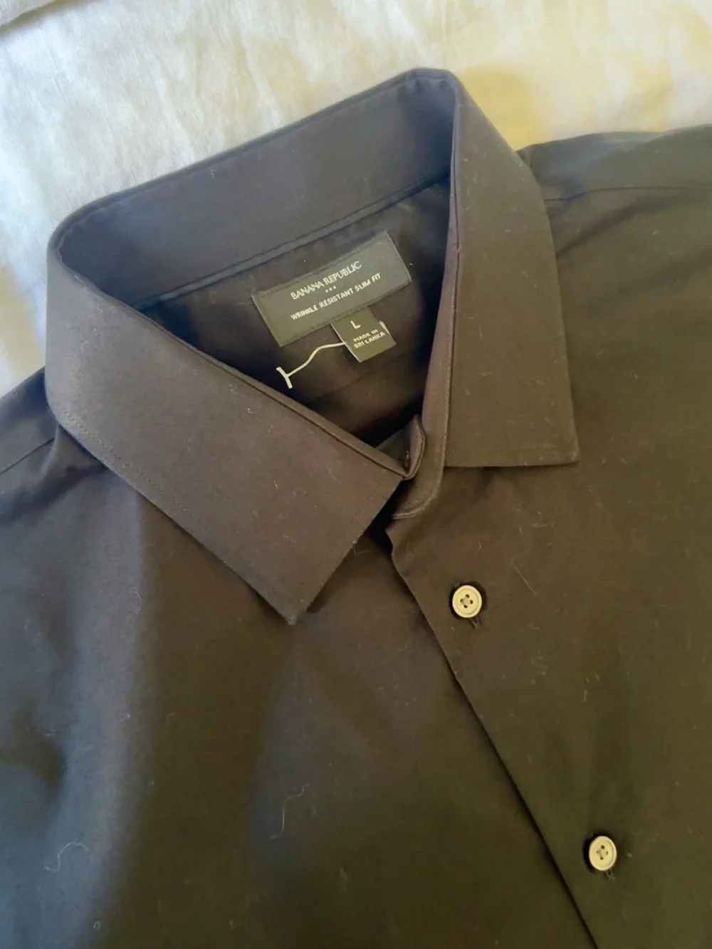 Men's Black Banana Republic Dress Shirt L